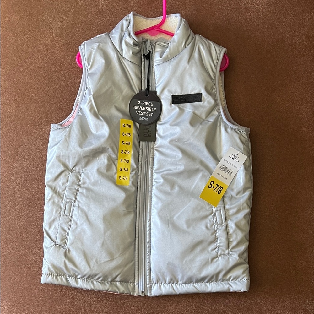Buffalo David Bitton Reversible Kids Vest - Shimmering Silver